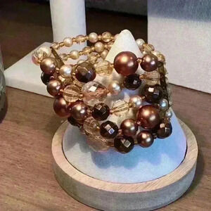 Vintage Champagne/ Copper Wrap Bracelet